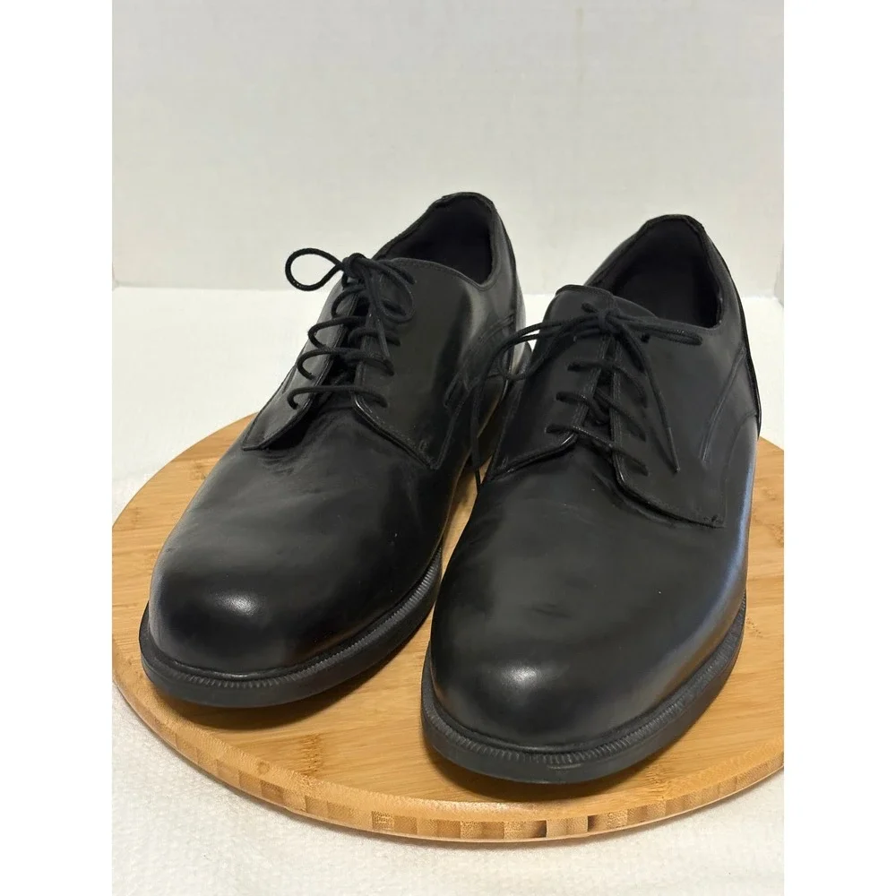 Dunham Men's Black Leather Derby Dress Shoes MCT410BK Size 19D Lace Up Classic
